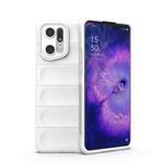 For OPPO Find X5 Pro Magic Shield TPU + Flannel Phone Case(White)