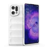 For OPPO Find X5 Magic Shield TPU + Flannel Phone Case(White)