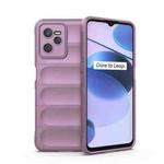 For OPPO Realme C35 Magic Shield TPU + Flannel Phone Case(Purple)