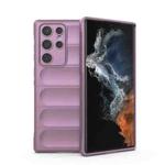 For Samsung Galaxy S22 Ultra 5G Magic Shield TPU + Flannel Phone Case(Purple)