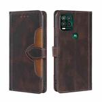 For Motorola Moto G Stylus 2022 Stitching Skin Feel Magnetic Buckle Horizontal Flip PU Leather Case(Brown)