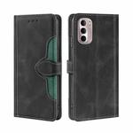 For Motorola Moto G Stylus 5G 2022 Stitching Skin Feel Magnetic Buckle Horizontal Flip PU Leather Case(Black)