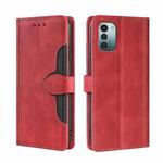 For Nokia G21/G11 Stitching Skin Feel Magnetic Buckle Horizontal Flip PU Leather Case(Red)
