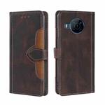 For Nokia X100 Stitching Skin Feel Magnetic Buckle Horizontal Flip PU Leather Case(Brown)