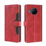 For Nokia X100 Stitching Skin Feel Magnetic Buckle Horizontal Flip PU Leather Case(Red)