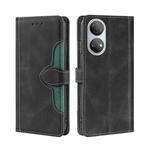 For Honor Play 30 Plus Stitching Skin Feel Magnetic Buckle Horizontal Flip PU Leather Case(Black)