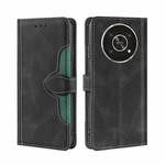 For Honor X30 5G Stitching Skin Feel Magnetic Buckle Horizontal Flip PU Leather Case(Black)