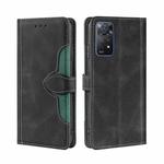 For Xiaomi Redmi Note 11 Pro 4G Global/Redmi Note11 Pro 5G Global Stitching Skin Feel Magnetic Buckle Horizontal Flip PU Leather Case(Black)