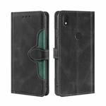 For Alcatel Axel/Lumos Stitching Skin Feel Magnetic Buckle Horizontal Flip PU Leather Case(Black)