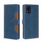 For Alcatel 1B 2022 Stitching Skin Feel Magnetic Buckle Horizontal Flip PU Leather Case(Blue)