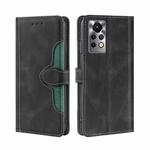 For Infinix Hot 11S/X6812 Stitching Skin Feel Magnetic Buckle Horizontal Flip PU Leather Case(Black)