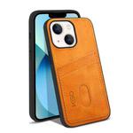 For iPhone 13 KSQ Calf Texture All-inclusive PU Phone Case(Orange)