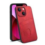 For iPhone 13 mini KSQ Calf Texture All-inclusive PU Phone Case (Red)