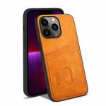 For iPhone 13 Pro KSQ Calf Texture All-inclusive PU Phone Case (Orange)
