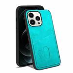 For iPhone 13 Pro Max KSQ Calf Texture All-inclusive PU Phone Case (Green)