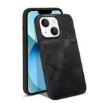 For iPhone 13 mini KSQ Calf Texture All-inclusive PU Phone Case (Black)