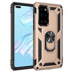 For Huawei P40 Shockproof TPU + PC Protective Case with 360 Degree Rotating Holder(Gold)