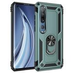 For Xiaomi Mi 10 Pro Shockproof TPU + PC Protective Case with 360 Degree Rotating Holder(Dark Green)