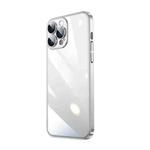 For iPhone 13 Pro Max Transparent Electroplated PC Phone Case (Silver)
