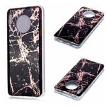 For Huawei Mate 30 Pro Plating Marble Pattern Soft TPU Protective Case(Black Gold)