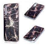 For Huawei nova 5T Plating Marble Pattern Soft TPU Protective Case(Black Gold)