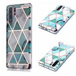 For Huawei P30 Pro Plating Marble Pattern Soft TPU Protective Case(Green White)