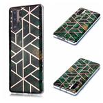 For Huawei P30 Pro Plating Marble Pattern Soft TPU Protective Case(Green)