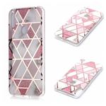 For Huawei Y6 (2019) Plating Marble Pattern Soft TPU Protective Case(Pink)