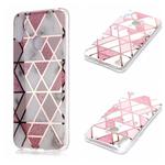 For Huawei Y7 (2019) Plating Marble Pattern Soft TPU Protective Case(Pink)