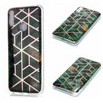 For Huawei Y7 (2019) Plating Marble Pattern Soft TPU Protective Case(Green)