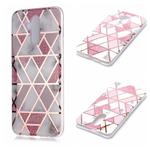 For Huawei Mate 20 lite Plating Marble Pattern Soft TPU Protective Case(Pink)