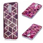 For Huawei Mate 20 lite Plating Marble Pattern Soft TPU Protective Case(Purple)