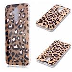 For Huawei Mate 20 lite Plating Marble Pattern Soft TPU Protective Case(Leopard)