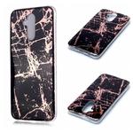 For Huawei Mate 20 lite Plating Marble Pattern Soft TPU Protective Case(Black Gold)