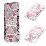 For Huawei Honor 10 Lite Plating Marble Pattern Soft TPU Protective Case(Pink)