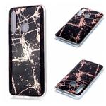 For Huawei Honor 10 Lite Plating Marble Pattern Soft TPU Protective Case(Black Gold)