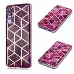For Huawei P20 Pro Plating Marble Pattern Soft TPU Protective Case(Purple)