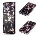 For Huawei P20 Pro Plating Marble Pattern Soft TPU Protective Case(Black Gold)