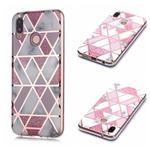 For Huawei P20 lite /  nova 3e Plating Marble Pattern Soft TPU Protective Case(Pink)