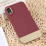 For iPhone XR TPU + Electroplated PC Phone Case(Red)