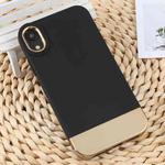 For iPhone XR TPU + Electroplated PC Phone Case(Black)