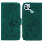 For Infinix Hot 10i / Smart 5 Pro Butterfly Rose Embossed Leather Phone Case(Green)