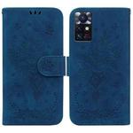 For Infinix Zero X Neo X6810 Butterfly Rose Embossed Leather Phone Case(Blue)