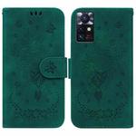 For Infinix Zero X Neo X6810 Butterfly Rose Embossed Leather Phone Case(Green)