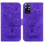 For Infinix Zero X Neo X6810 Butterfly Rose Embossed Leather Phone Case(Purple)