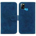For Infinix Smart 5 X657 / Hot 10 Lite Butterfly Rose Embossed Leather Phone Case(Blue)