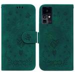 For Infinix Zero X / Zero X Pro Butterfly Rose Embossed Leather Phone Case(Green)