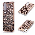 For Galaxy S20 Plating Marble Pattern Soft TPU Protective Case(Leopard)