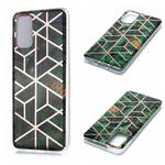 For Galaxy S20+ Plating Marble Pattern Soft TPU Protective Case(Green)