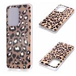 For Galaxy S20 Ultra Plating Marble Pattern Soft TPU Protective Case(Leopard)